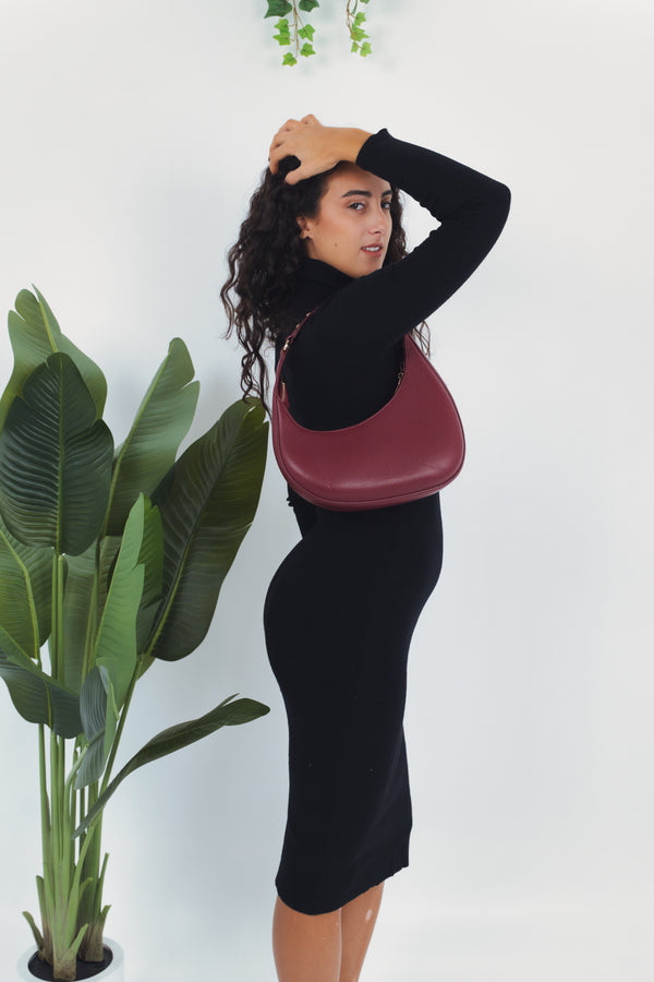 Luna Shoulder Bag - Burgundy