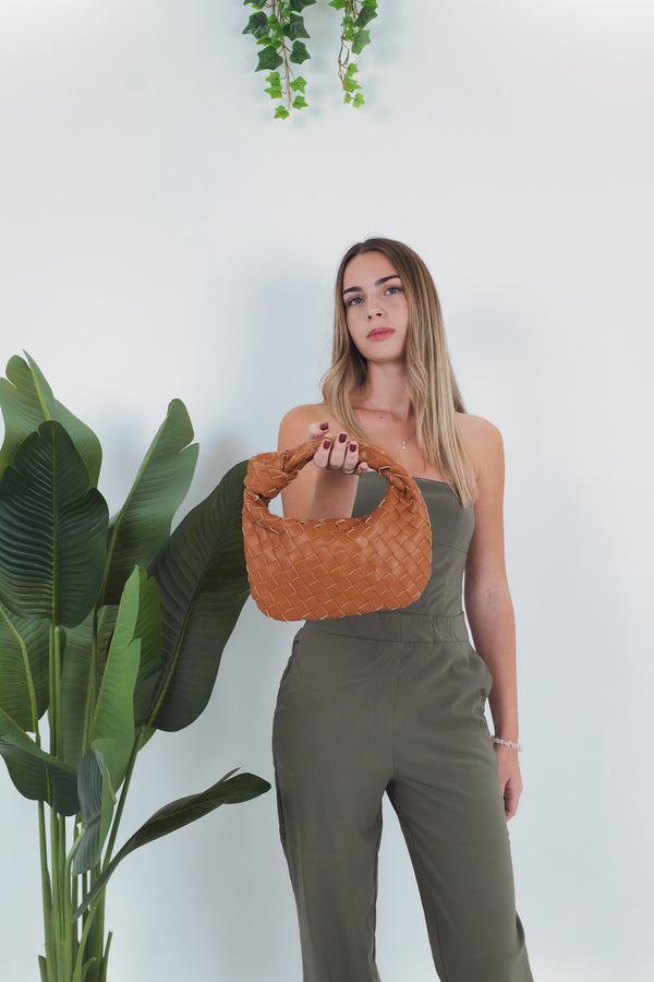 Gioia Small Woven Bag - Light Brown