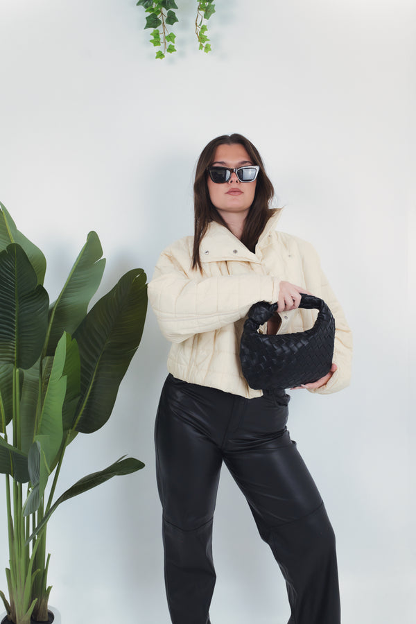 Gioia Small Woven Bag - Black