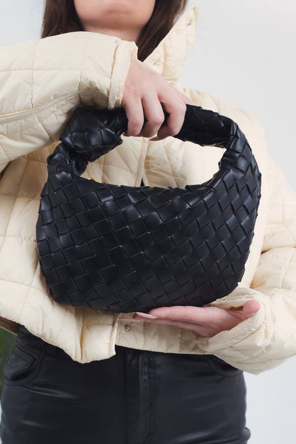 Gioia Small Woven Bag - Black