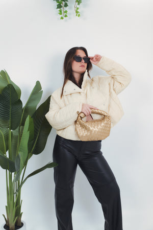 Gioia Small Woven Bag - Gold