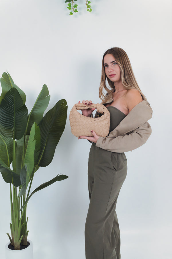 Gioia Small Woven Bag - Sand