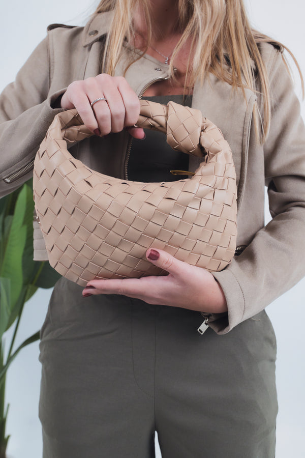 Gioia Small Woven Bag - Sand