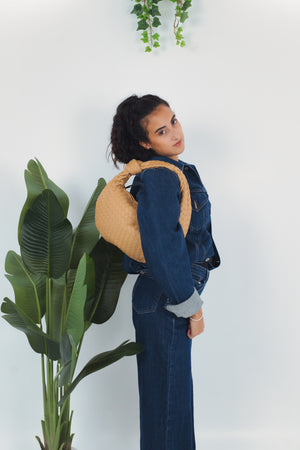 Gioia Large Woven Bag - Sand