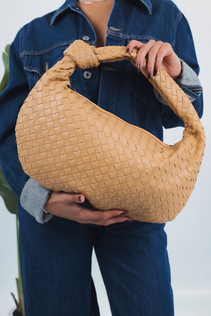 Gioia Large Woven Bag - Sand