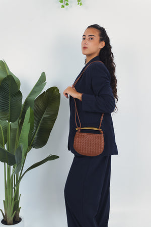 Alice Woven Bag - Light Brown