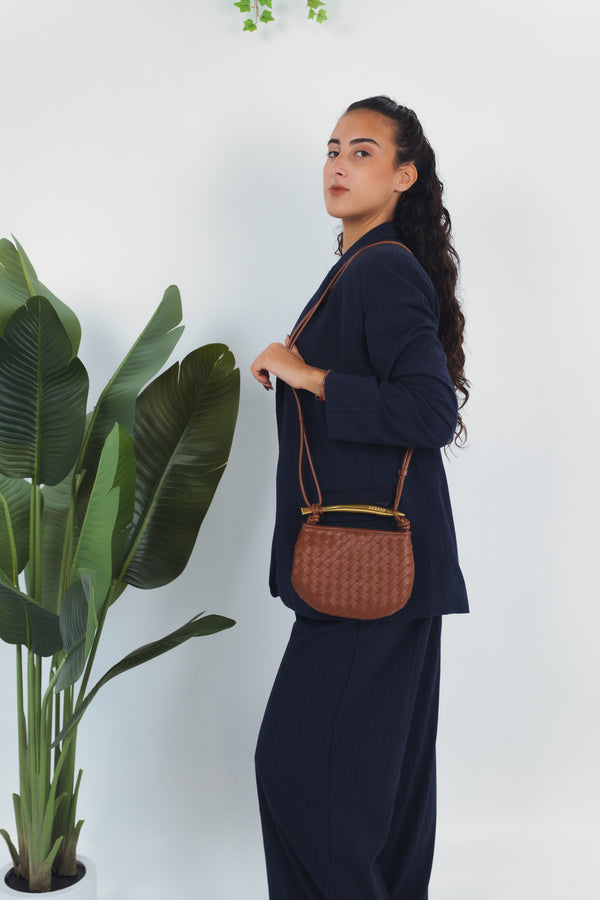 Alice Woven Bag - Light Brown