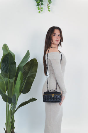 Cassandra Woven Bag - Black