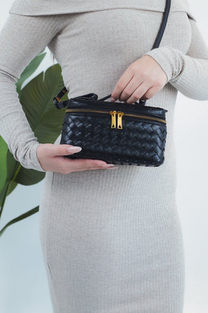 Cassandra Woven Bag - Black