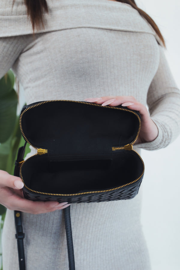 Cassandra Woven Bag - Black