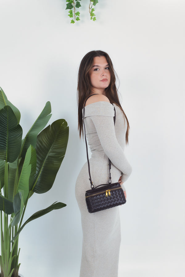 Cassandra Woven Bag - Wine