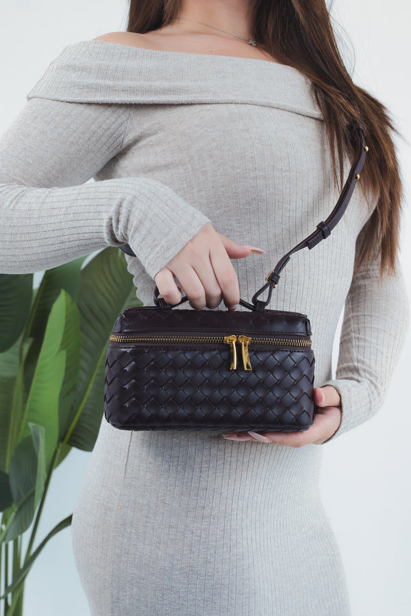 Cassandra Woven Bag - Wine