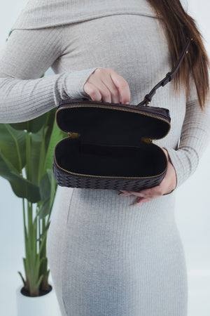 Cassandra Woven Bag - Wine