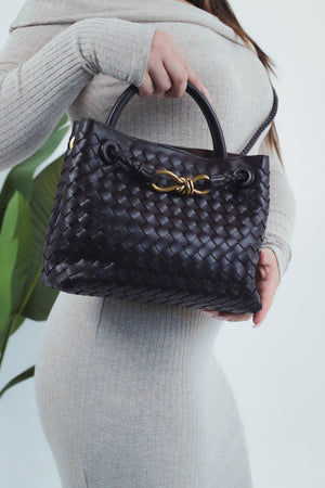 Sabrina Woven Bag - Wine