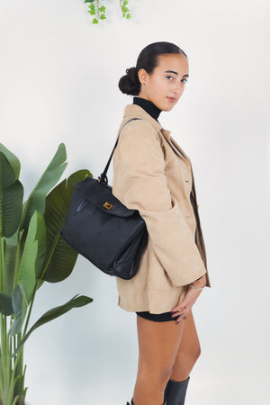 Roberta Medium Bag - Black - Gold