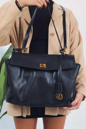 Roberta Medium Bag - Black - Gold