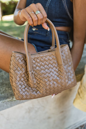Ambra Woven Bag - Light Brown